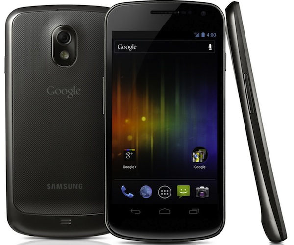 Galaxy Nexus. Forsiden og bagside