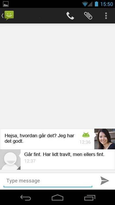 Beskeder på Galaxy Nexus